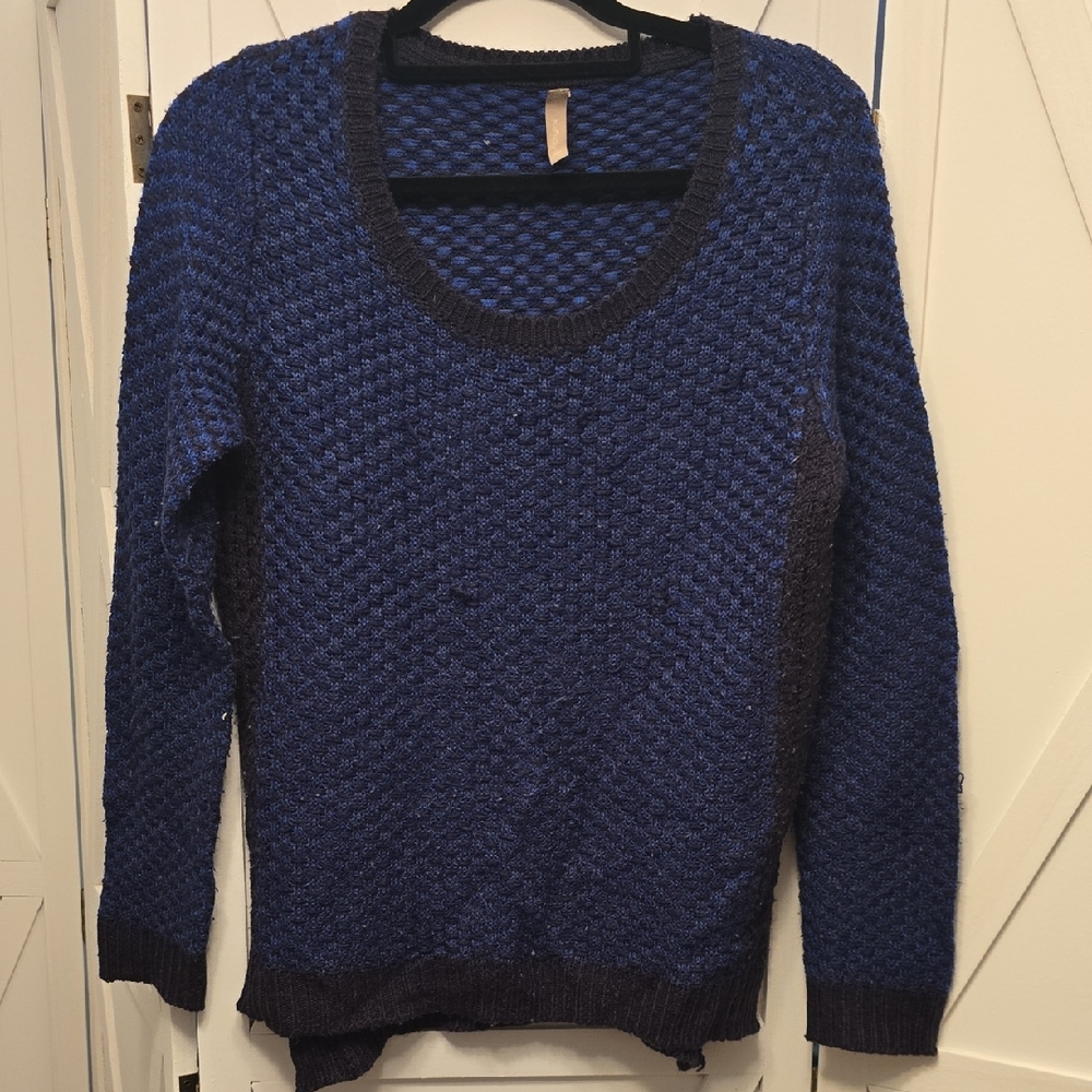 Thyme Maternity Deep Blue Crew Neck Sweater